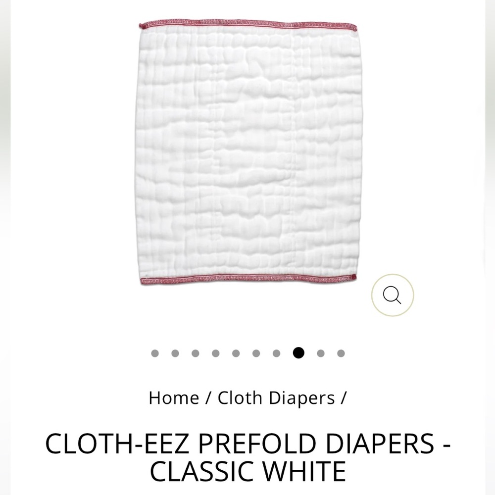 Cloth-Eez Prefold Cloth Diapers, 24 pack, Mediums